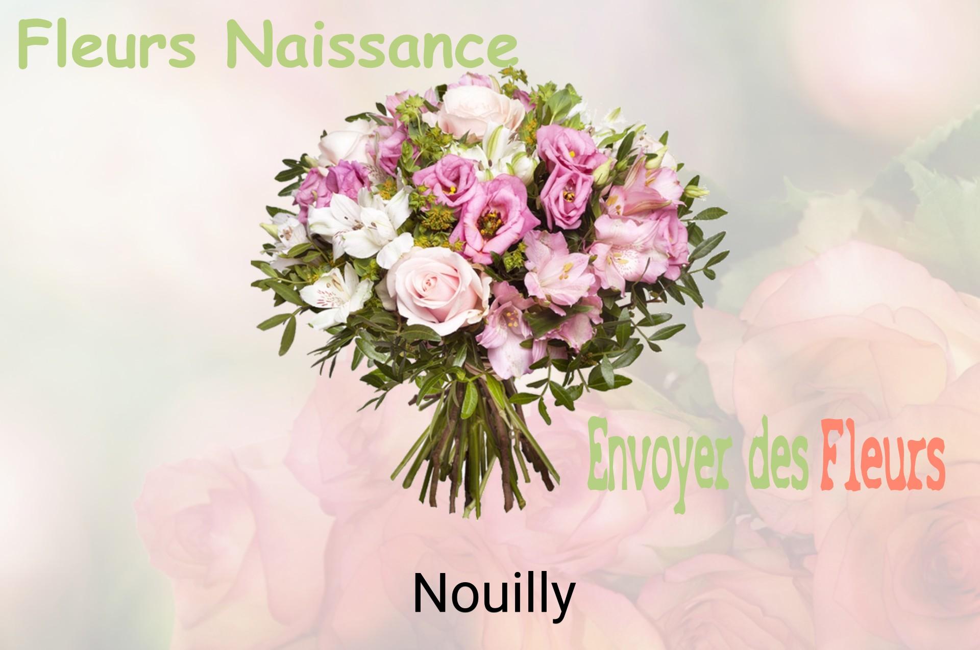Bouquet de fleurs de naissance livré à Nouilly